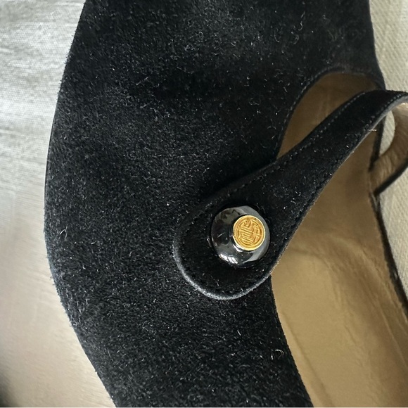 St. John Shoes Womens Size 10 Black Suede Mary Jane Pumps Block Heel Italy Party - Picture 6 of 14
